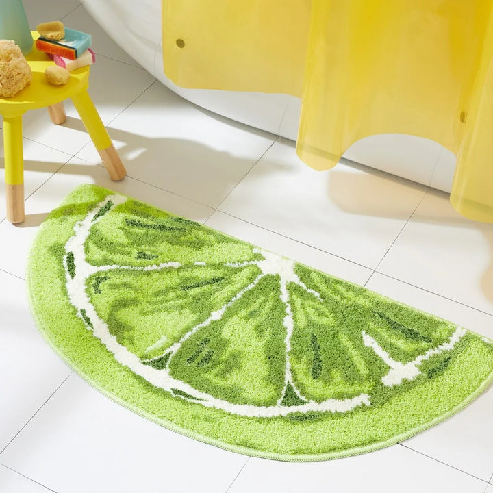 Lemon Slice Shaped Bath Mat
