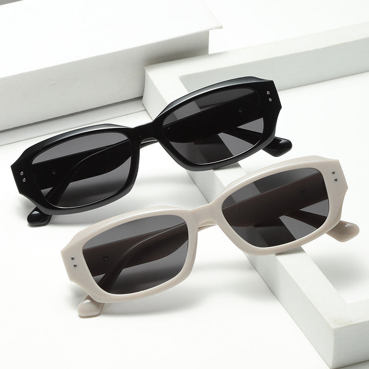 Women fashionable square sunglasses with innovative transparent frame Stornfield