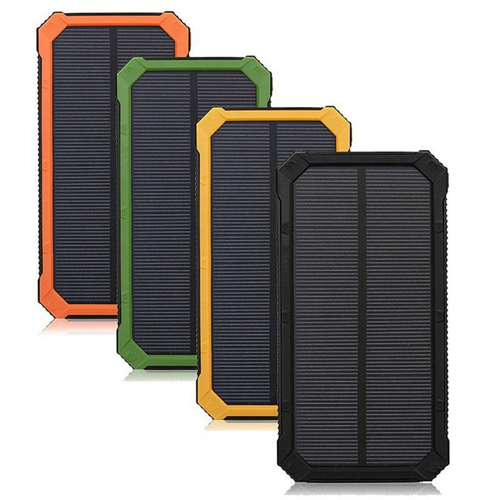 Robust and Portable Solar Power Bank with Integrated LED Lamp Stornfield