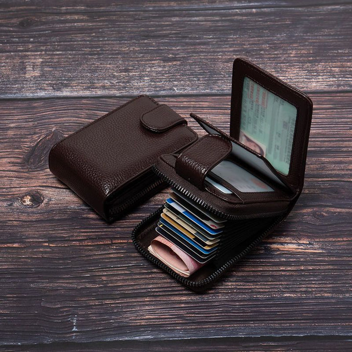 Multi-Compartment Zippered Wallet