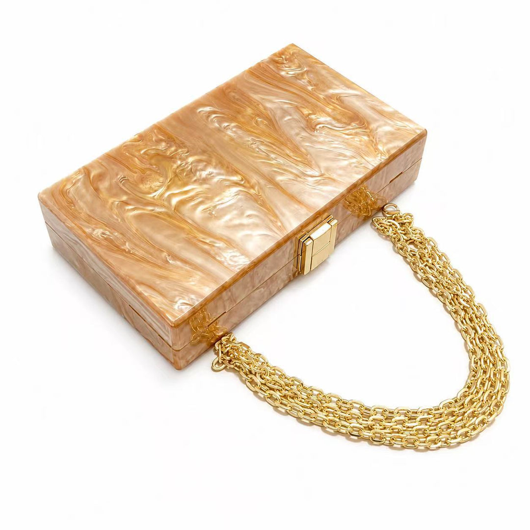 Artistic Geometric Acrylic Clutch