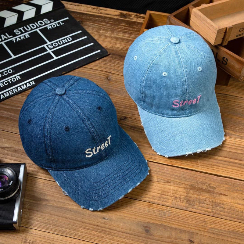 Women's Distressed Denim Baseball Cap Stornfield 1784084141