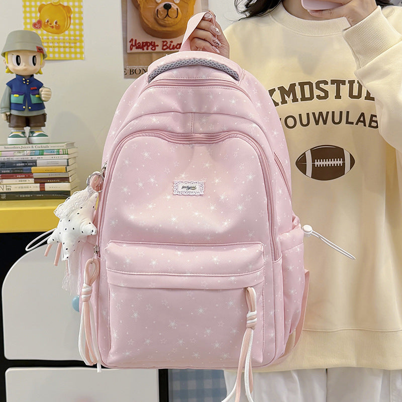 Fun Star-Embellished Student Backpack Stornfield