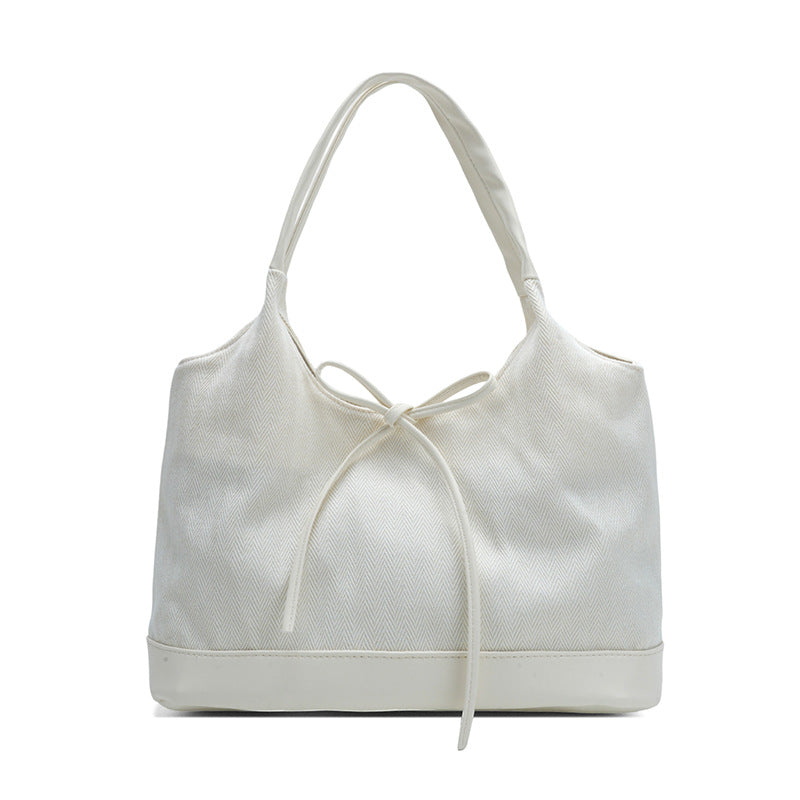 Striped Casual Tote Bag