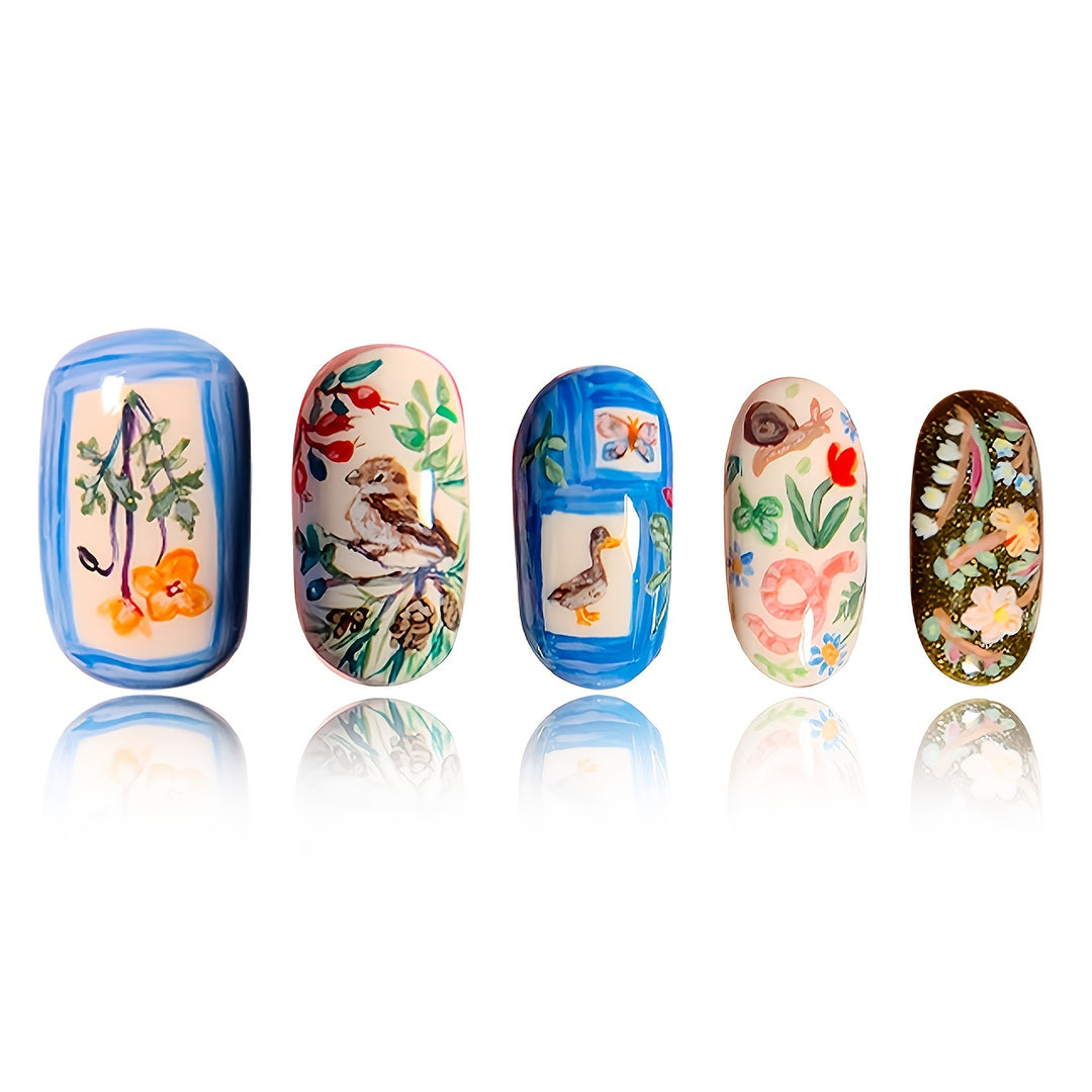 Creative Artistic Press-On Nail Set Stornfield