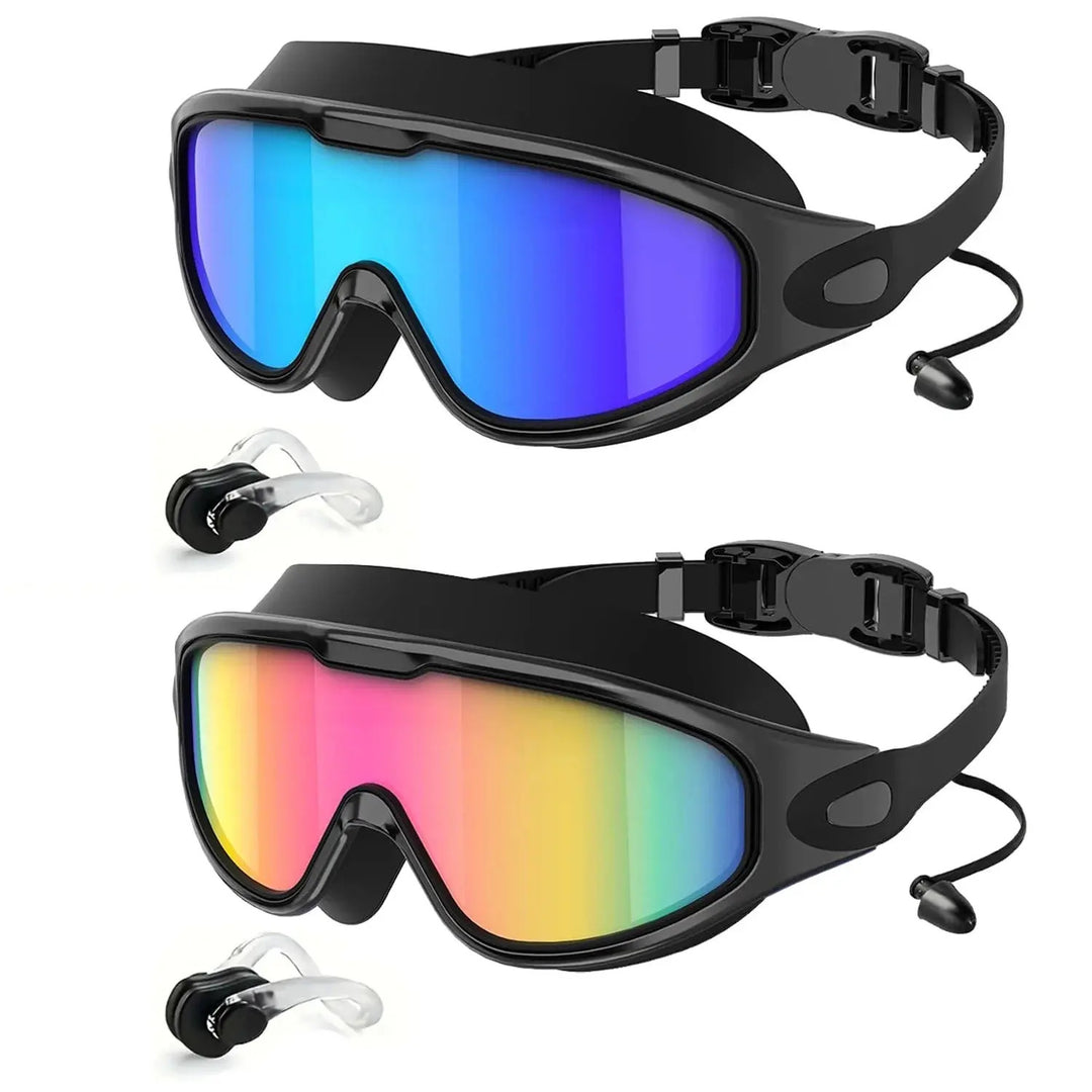 Diving mask with wide field of view and magnet holder Stornfield