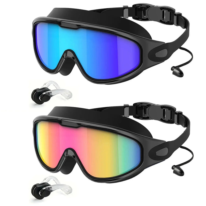 Diving mask with wide field of view and magnet holder Stornfield