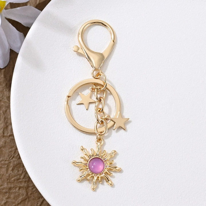 Keychain with Sparkling Sun Motif Stornfield