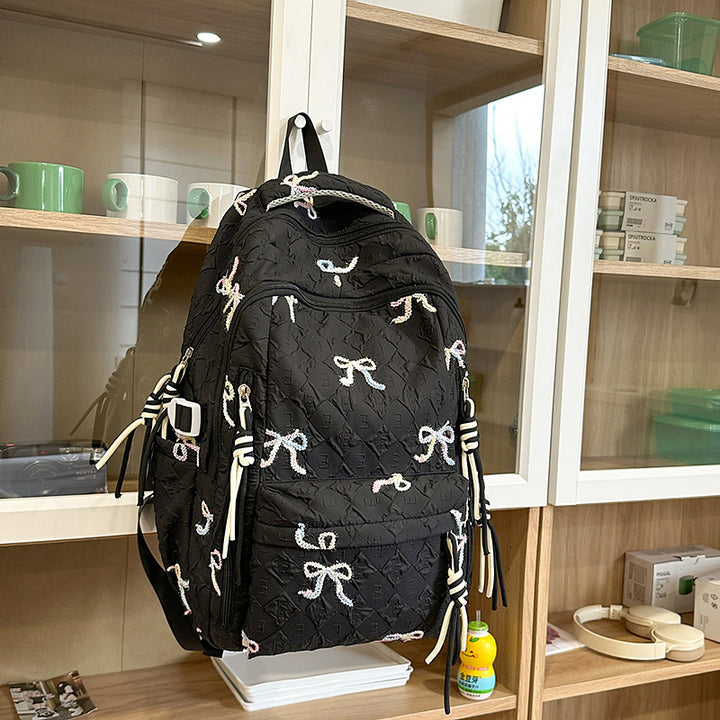 Quilted Bow-Detail Fashion Backpack Stornfield