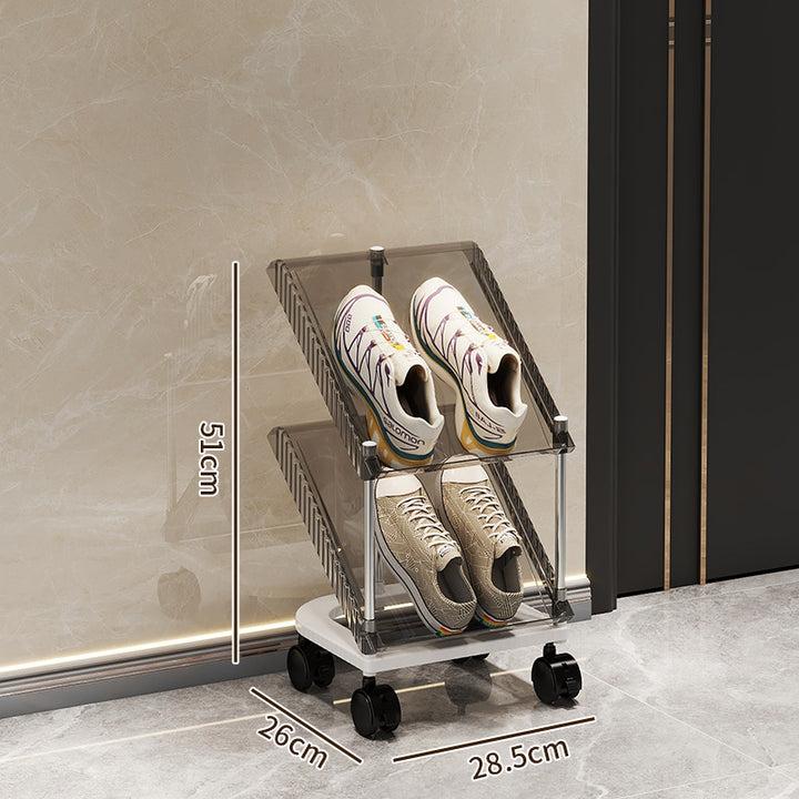 Shoe rack with transparent design Stornfield