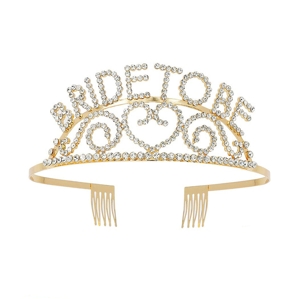 Women's Glittering Tiara with Heart Motifs Stornfield