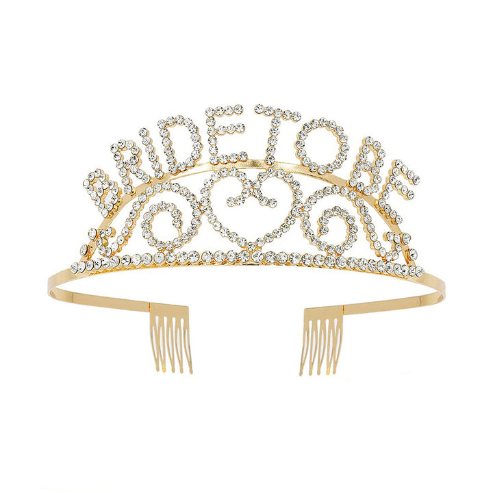 Women's Glittering Tiara with Heart Motifs Stornfield