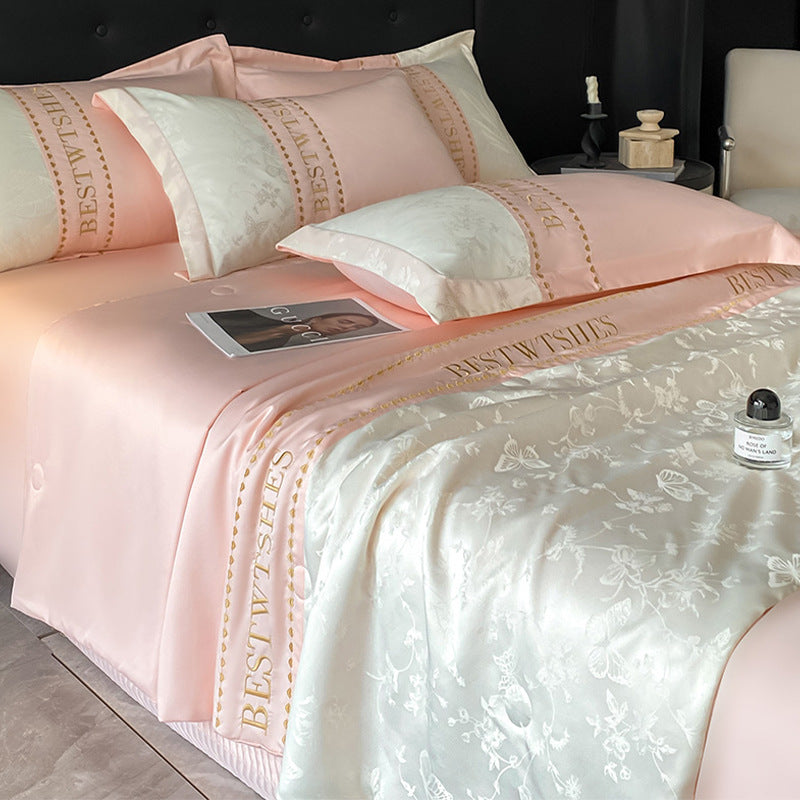 Satin Floral Patterned Bedding Set