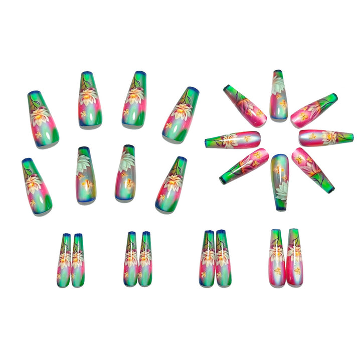 Art Nails in Hand-Decorated Flower Design Stornfield