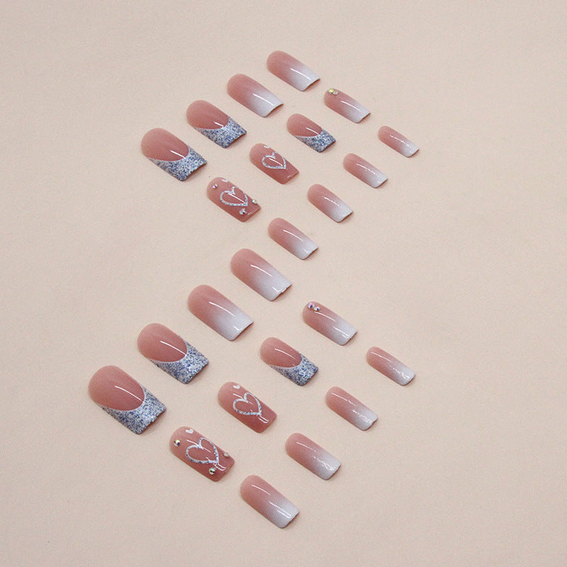 Glamorous Heart Design Nail Extensions Stornfield