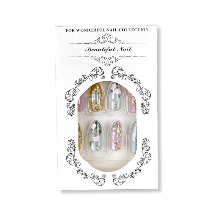 Floral Design Press-On Nails