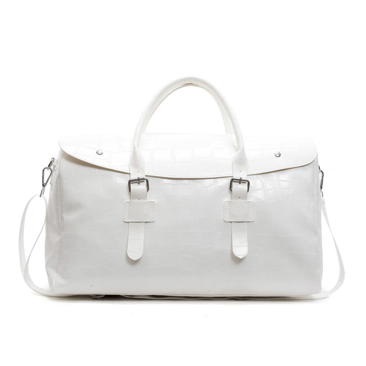 Crocodile Texture Luxury Travel Duffle Bag Stornfield