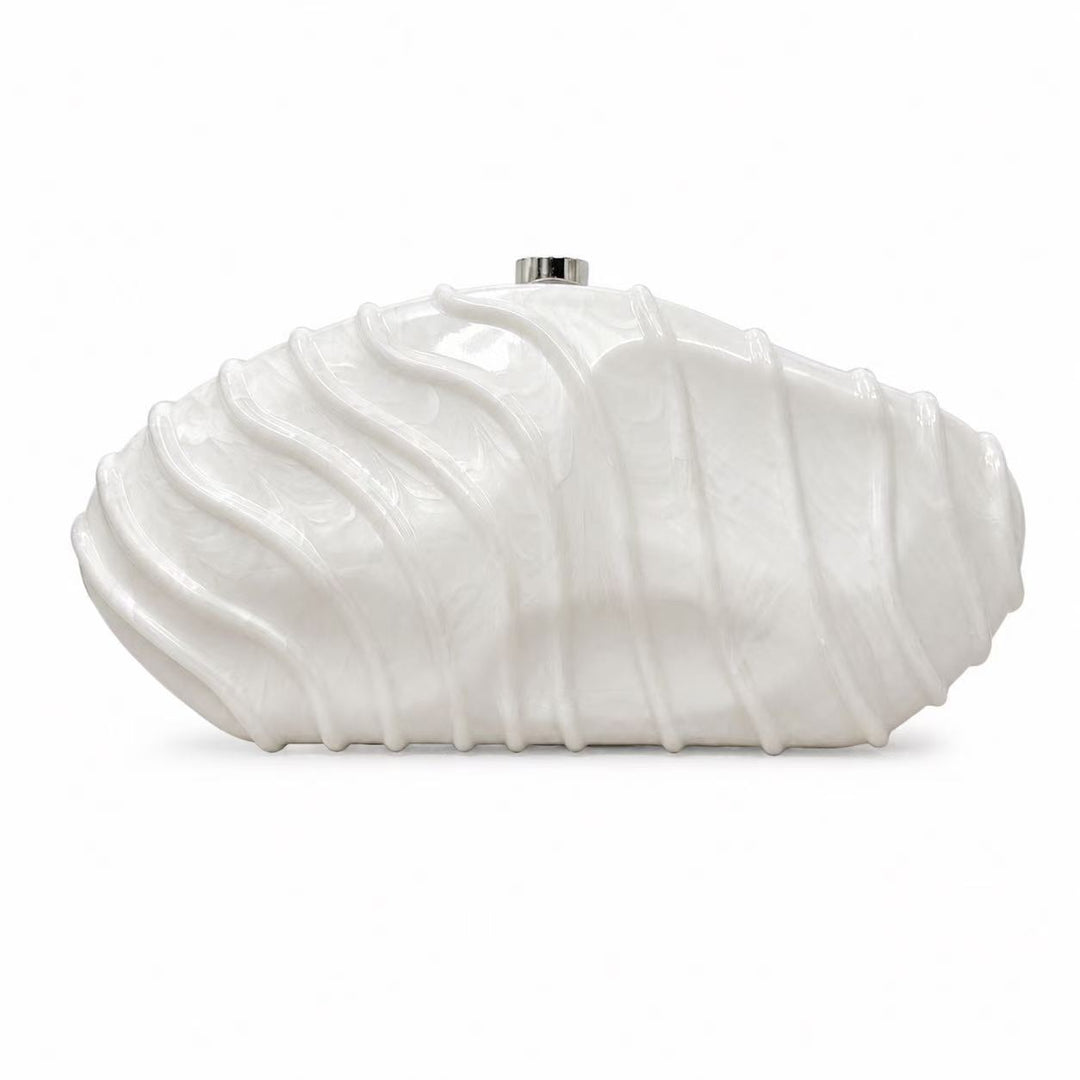 Sculpted Shell-Inspired Evening Clutch