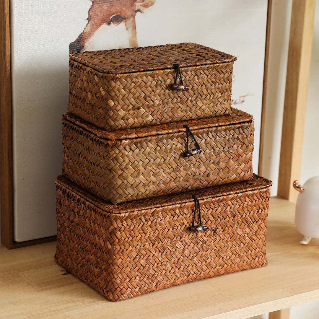 Handcrafted Oval Woven Storage Box Stornfield