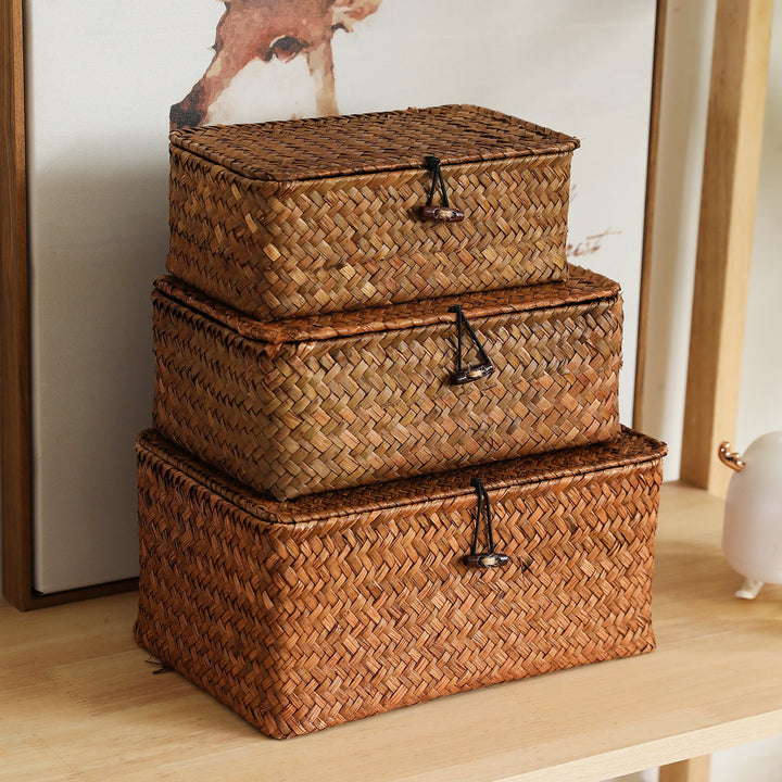 Handcrafted Oval Woven Storage Box Stornfield