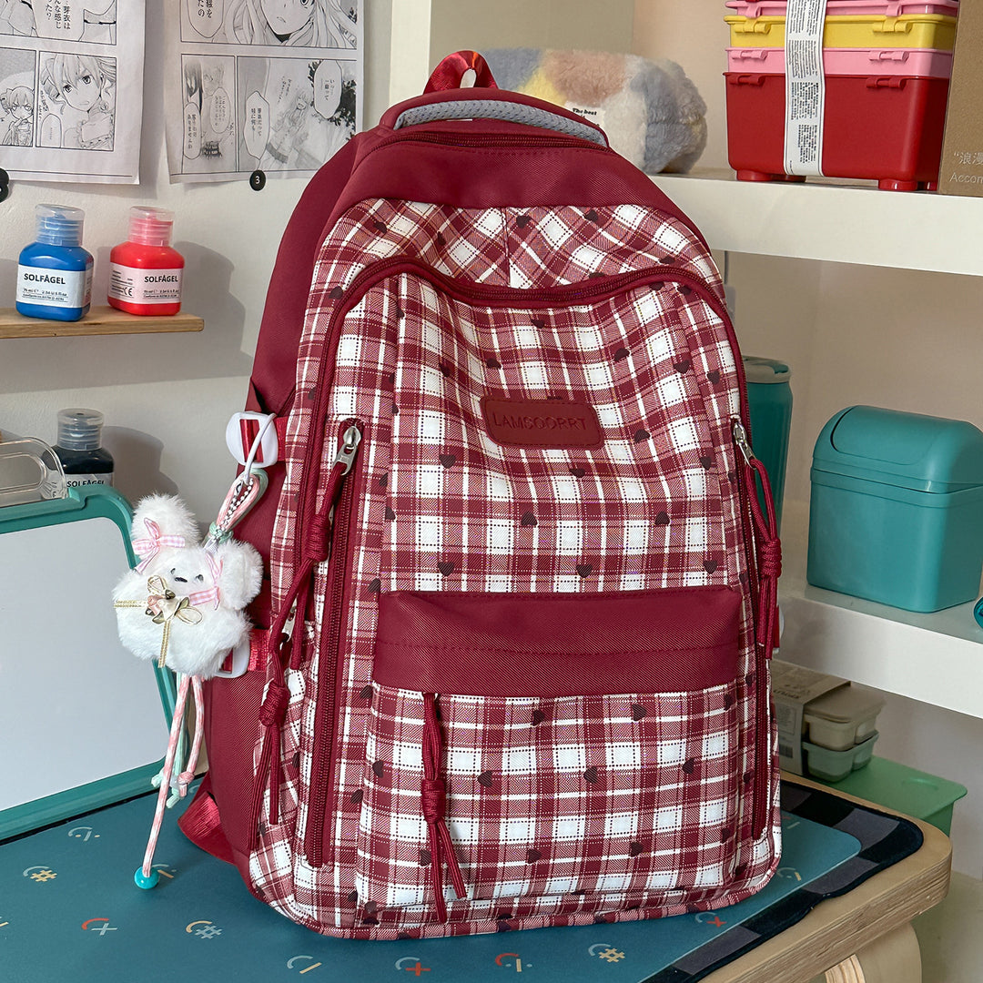 Multi-Functional Checkered Backpack Stornfield