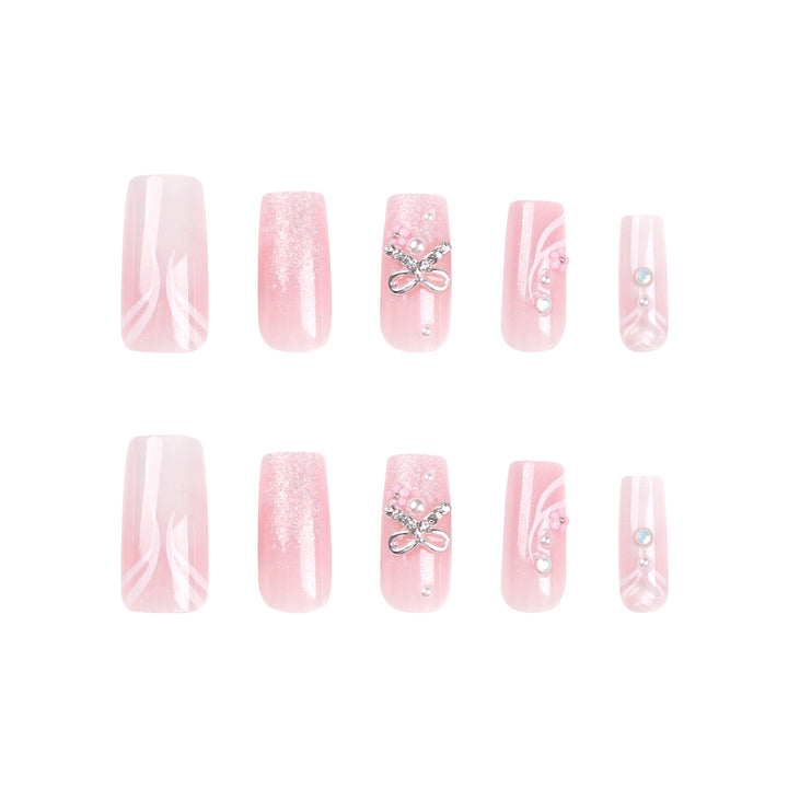 Artistic acrylic nails with elegant jewelry accents Stornfield