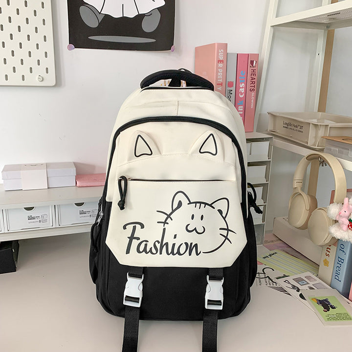 Backpack with Cute Cat Ears and Practical Compartments Stornfield