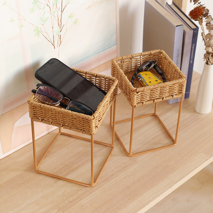 Stylish Woven Plant Holder with Stand Stornfield