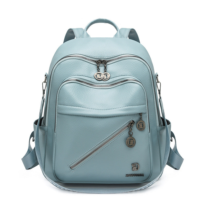 Multi-Compartment Stylish Leather Backpack Stornfield