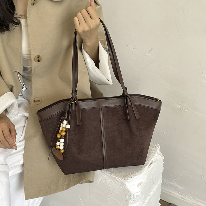Chic Suede Tote Handbag