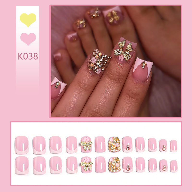 Elegant Artificial Nails with Luxurious Decorations Stornfield