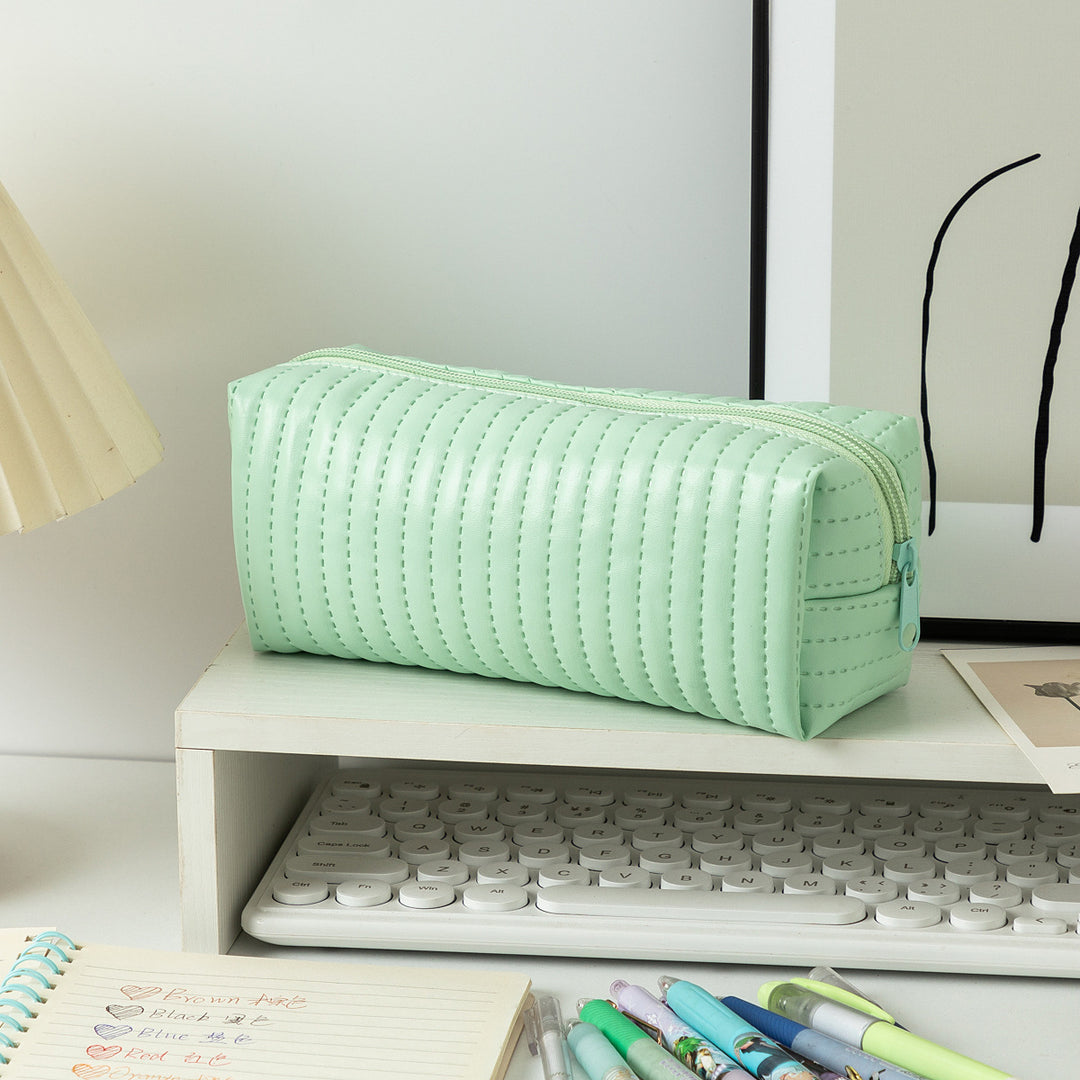 Textured Zippered Pencil Case Stornfield