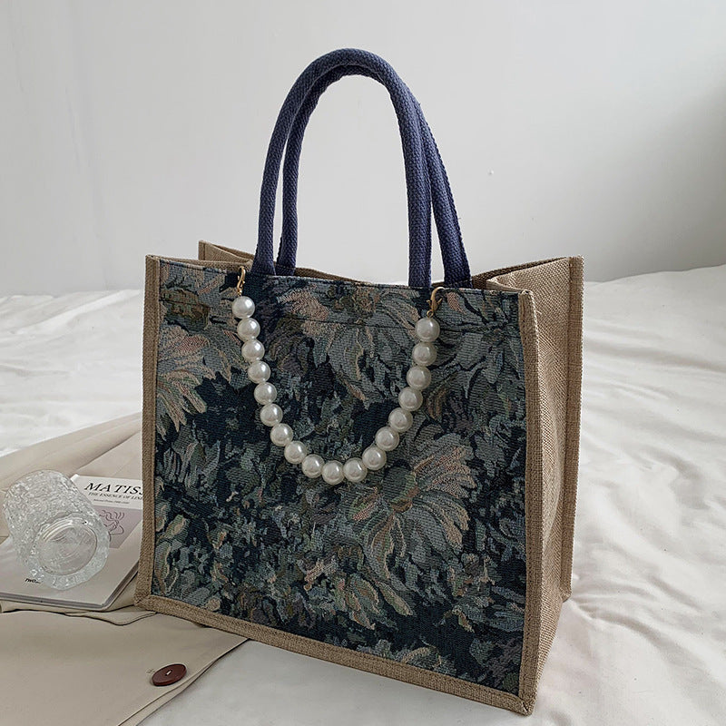 Elegant Floral Pattern Tote Bag