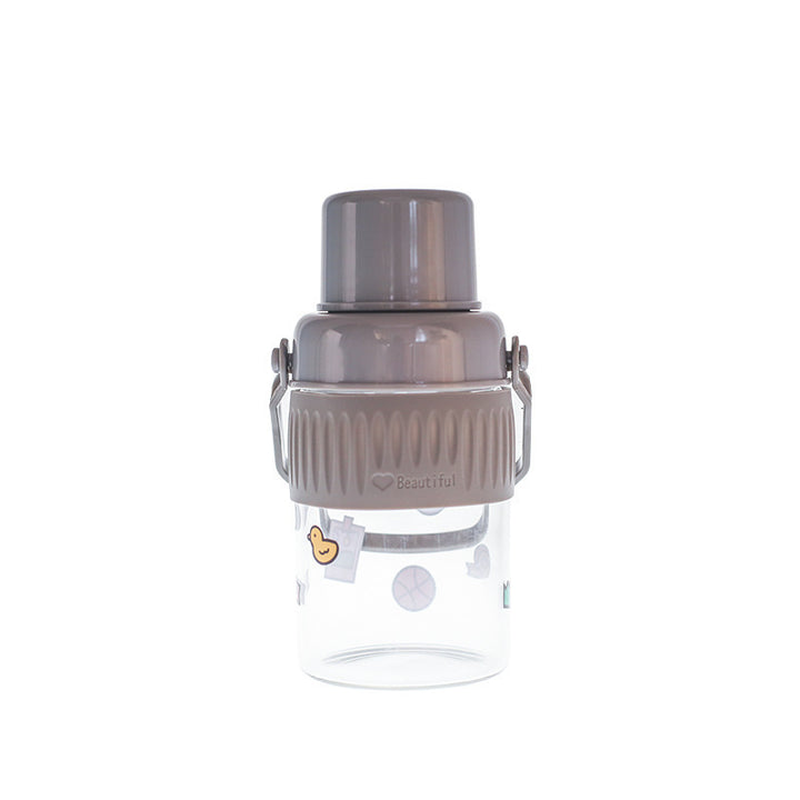 Ladies trendy glass drinking bottle with practical silicone protection Stornfield