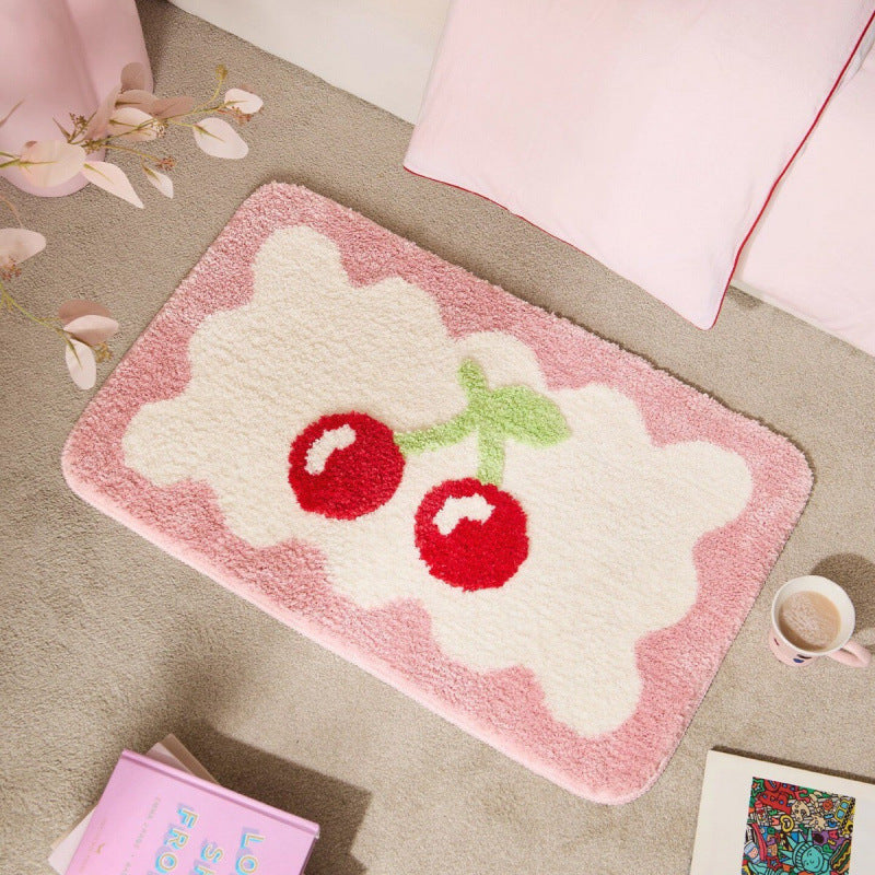 Playful Rocket-Themed Bath Mat