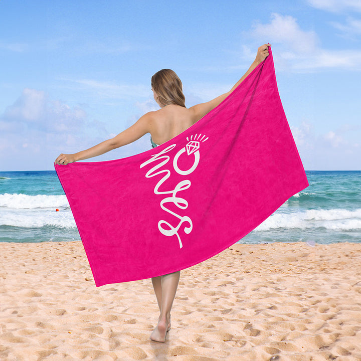 Beach towel with creative heart design Stornfield