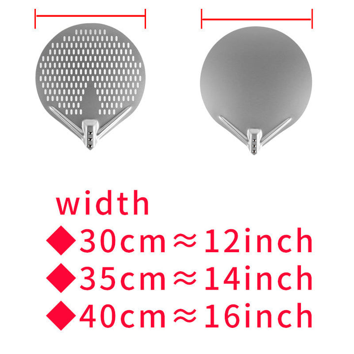 long wooden handled round aluminum pizza peel with reinforced neck Stornfield