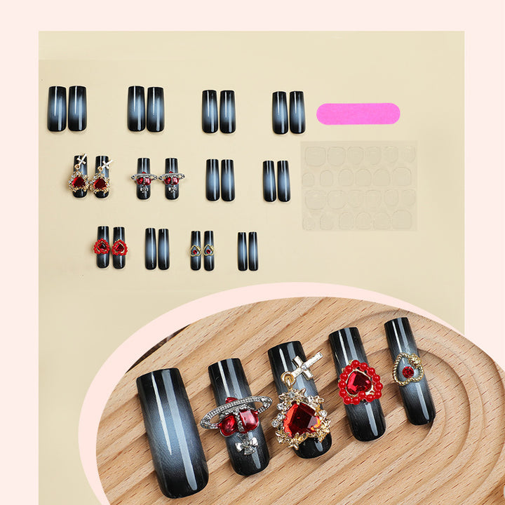 Decorative Nail Art Set with Heart and Gem Accents Stornfield