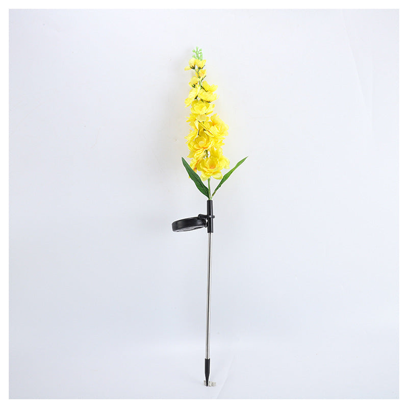 Decorative Tall Artificial Delphinium Garden Stake With Stainless Steel Spike And Adjustable Clip Stornfield