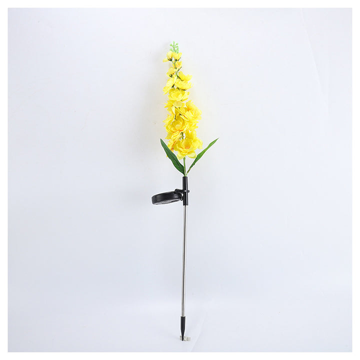 Decorative Tall Artificial Delphinium Garden Stake With Stainless Steel Spike And Adjustable Clip Stornfield