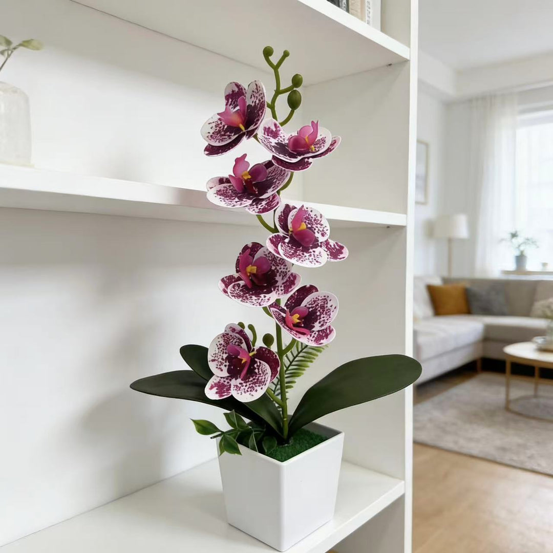 Realistic Artificial Orchid Floral Arrangement for Indoor Display