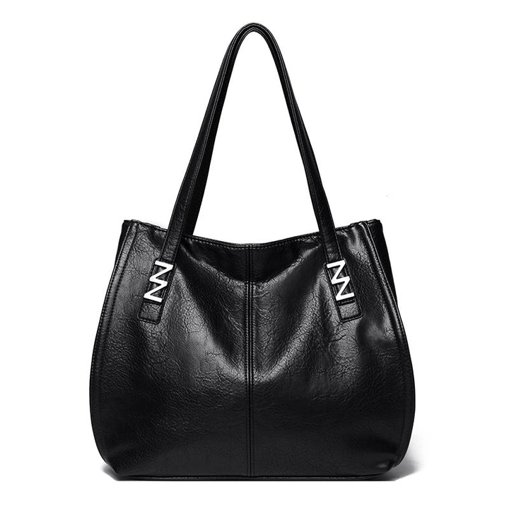 Stylish Slouchy Faux Leather Tote Bag