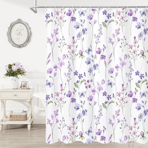 Floral Print Shower Curtain Stornfield