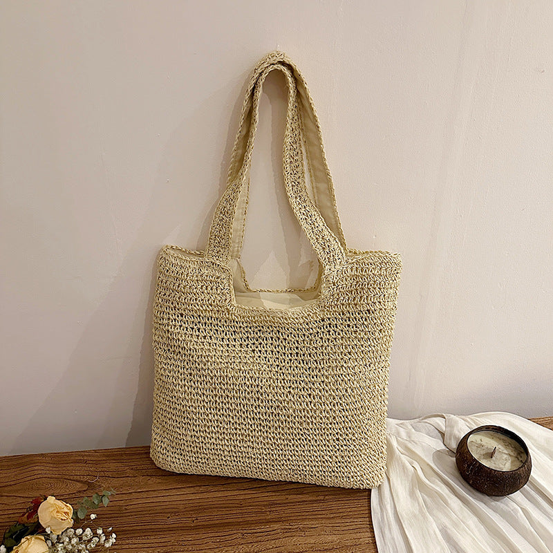 Handcrafted Natural Straw Tote