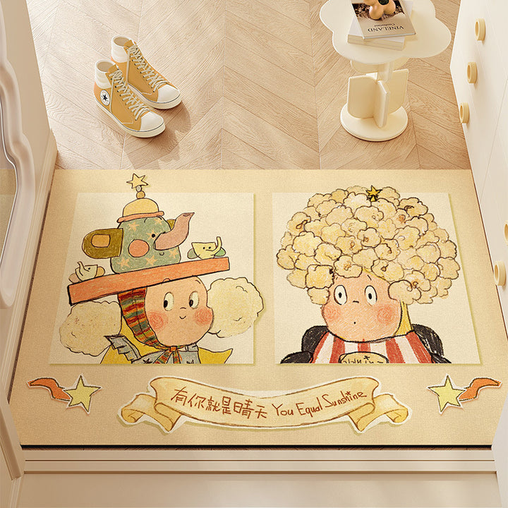 Whimsical Fortune Cookie Welcome Mat