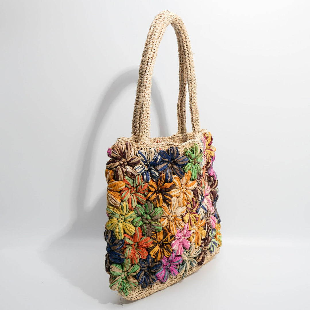 Handbag with Colorful Flower Applications Stornfield
