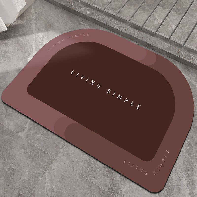 Relaxation-Themed Bathroom Mat for Home