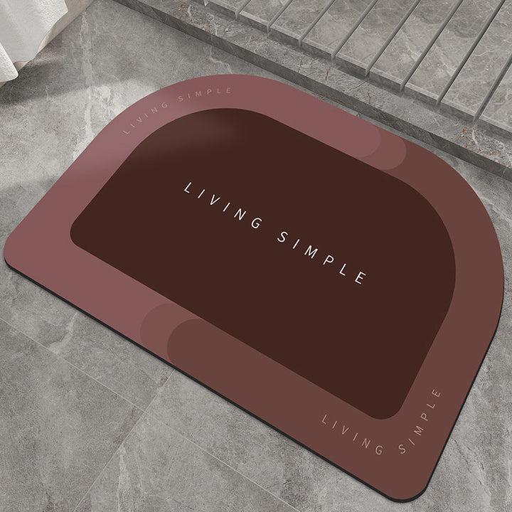 Modern Textured Bathroom Mat for Home