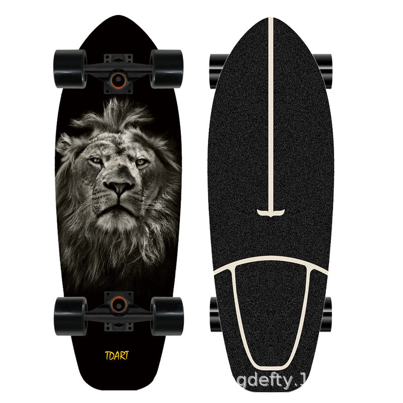 Artistic Lion Design Skateboard Stornfield