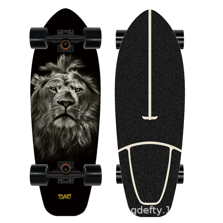 Artistic Lion Design Skateboard Stornfield